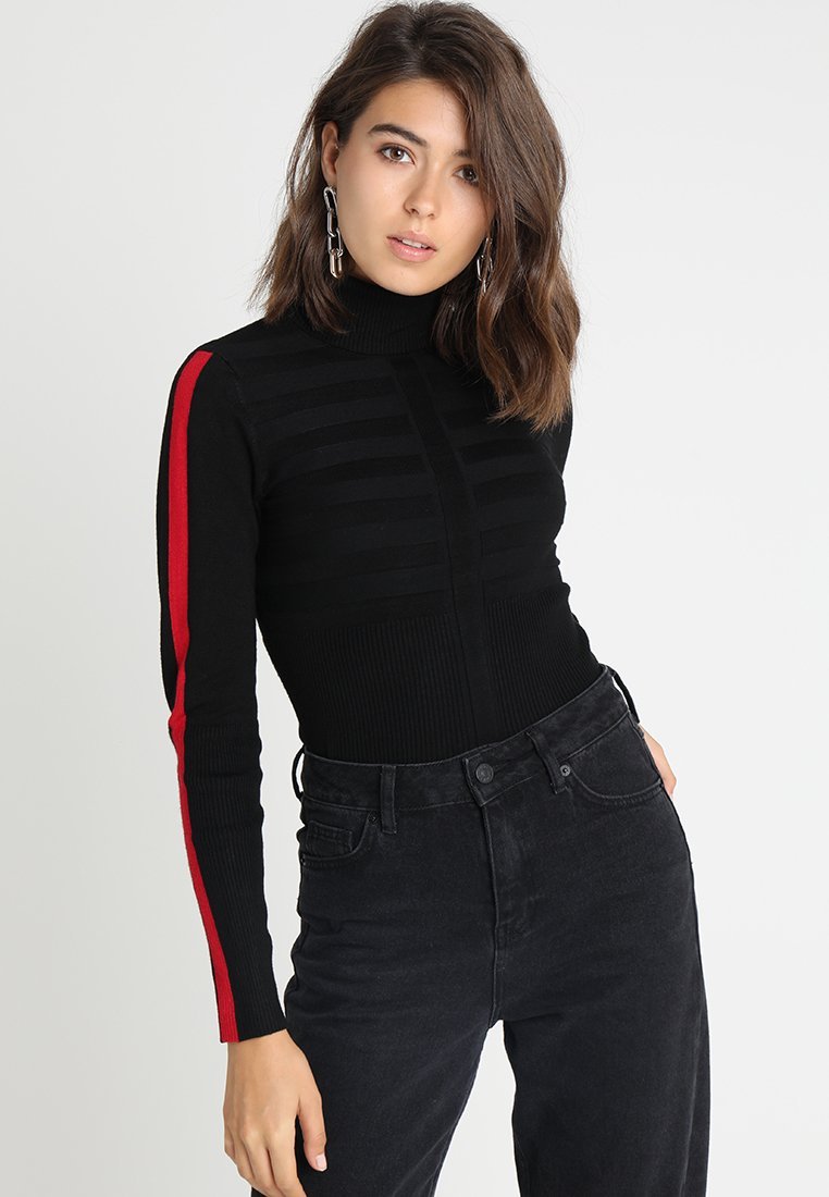 Morgan MENTOI - Pullover - schwarz/rot