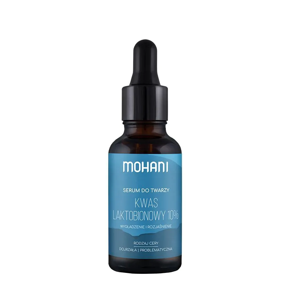 Mohani Rozjaśniające serum do twarzy z Kwasem Laktobionowym 10%