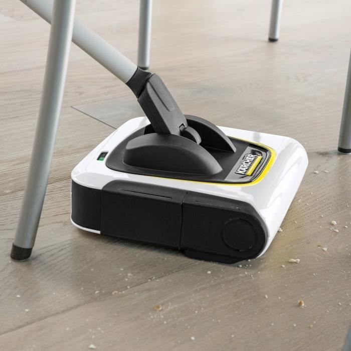 KARCHER KB 5 - Escoba eléctrica inalámbrica - Autonomía de 30 min en suelos duros (20 min en alfombras) - Compacta y ligera (1,2 kg)
