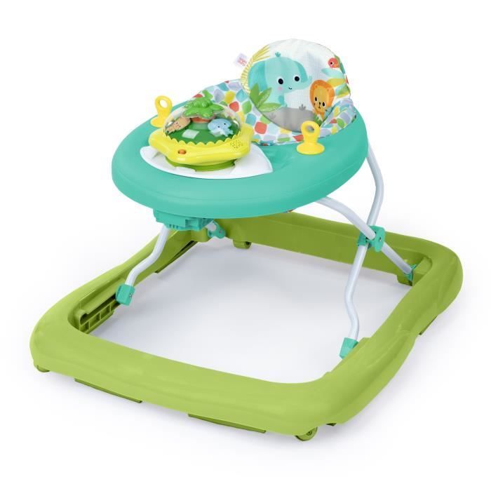 BRIGHT STARTS 2-in-1 Convertible and Foldable Baby Walker - Wanderlights - Removable Activity Toy, Music, Adjustable Height