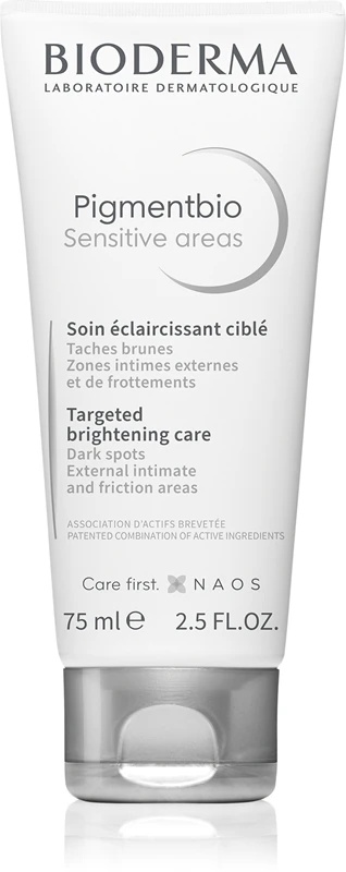 „Bioderma Pigmentbio Sensitive Areas“ šviesinantis kūno kremas nuo spalvos pakitimų
