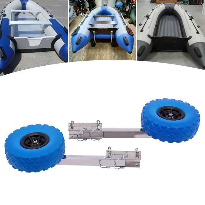 Ruedas fáciles de usar para remolques de botes inflables - Par de ruedas para remolques - Remolque para botes inflables