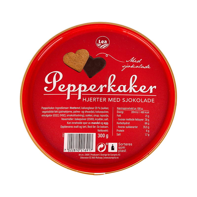 Lea piparkakkusydämet suklaalla 300 g