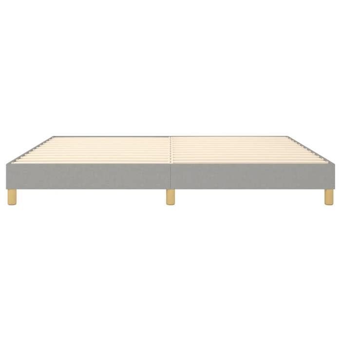 Cama de madera gris de 200 x 200 cm - Estable y duradera - Estructura de cama de muelles gris claro de 200 x 200 cm, tela 001_602811