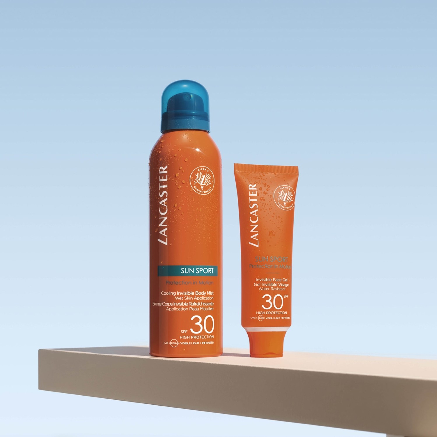 Lancaster Brume Invisible Rafraîchissante application peau mouillée SPF30