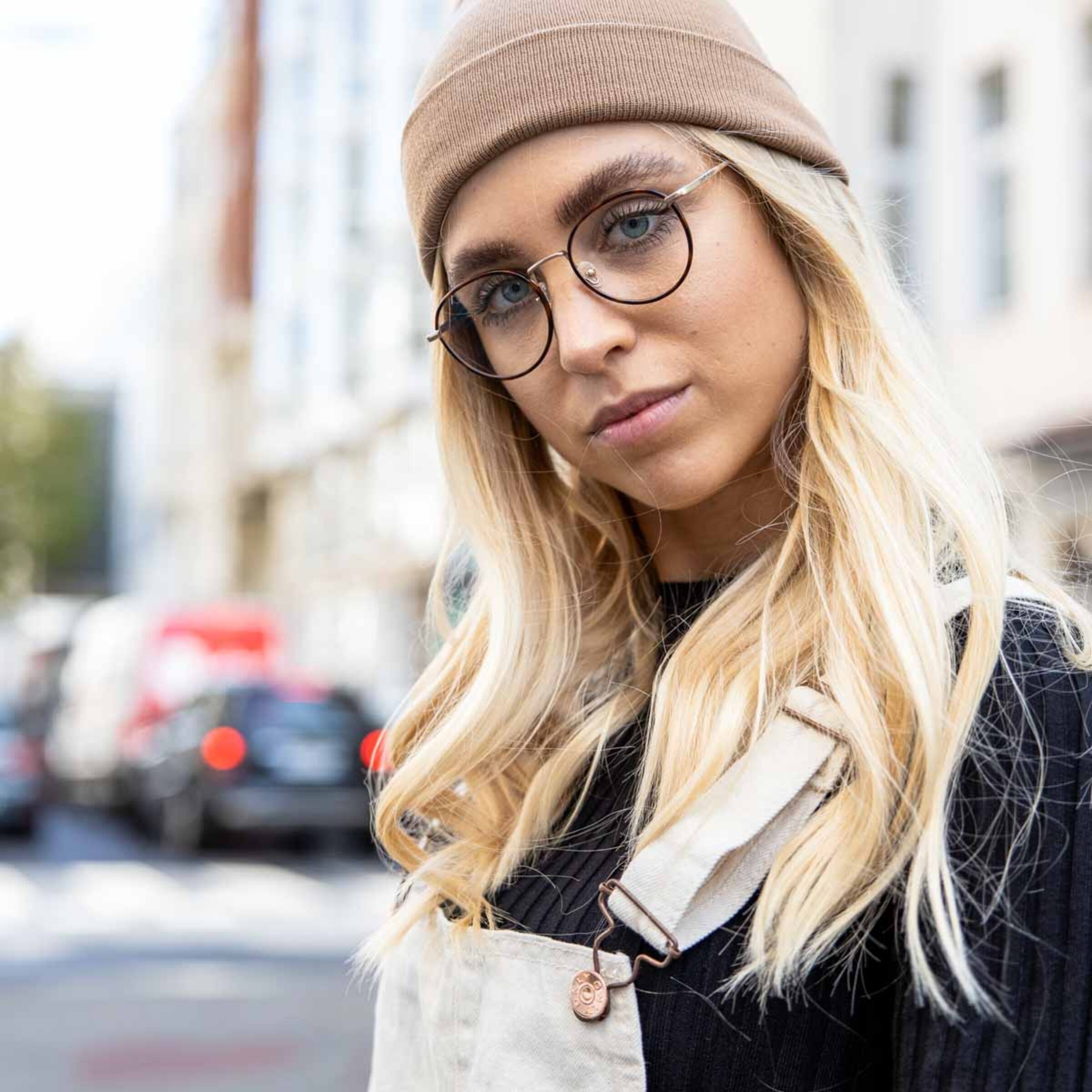Lunettes de soleil London Small Matt Gold Tortoise avec verres correcteurs