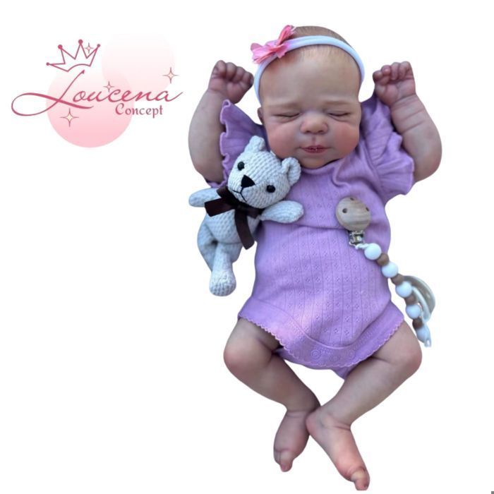 Muñeca reborn realista de 49 cm con cuerpo suave y articulado, chupete y biberón – Bebé reborn de primera calidad