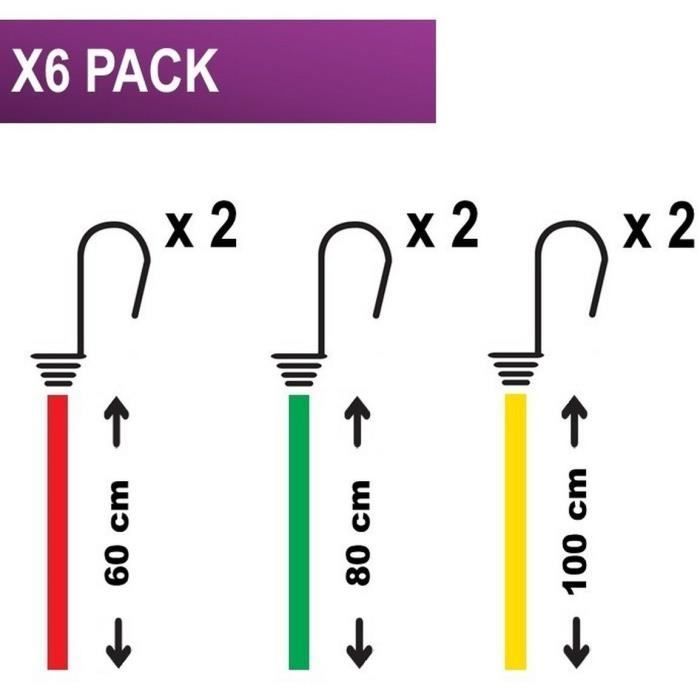Master Lock Twin Wire Elastic Cord Set of 6 3040EURDAT