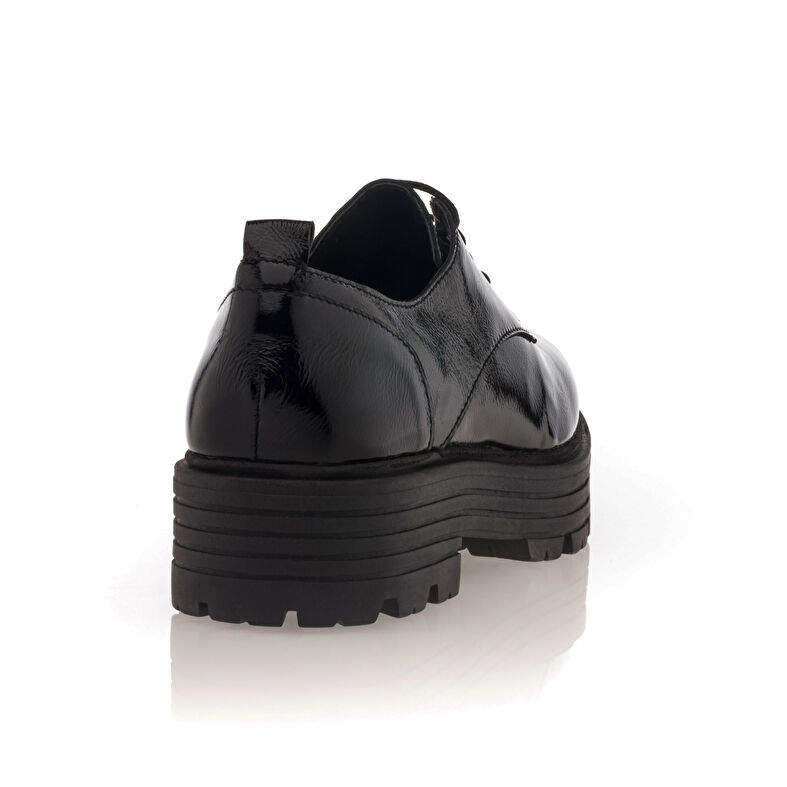 Zwarte veterschoenen voor dames / Derbyschoenen