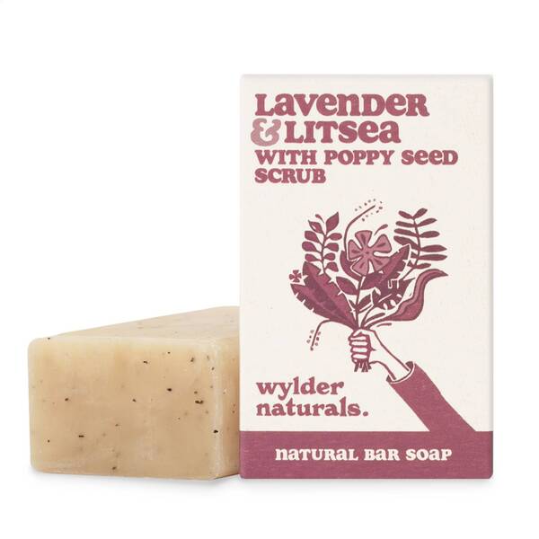 Sabonete Wylder Naturals Lavanda e Litsea com Sementes de Papoula 120g