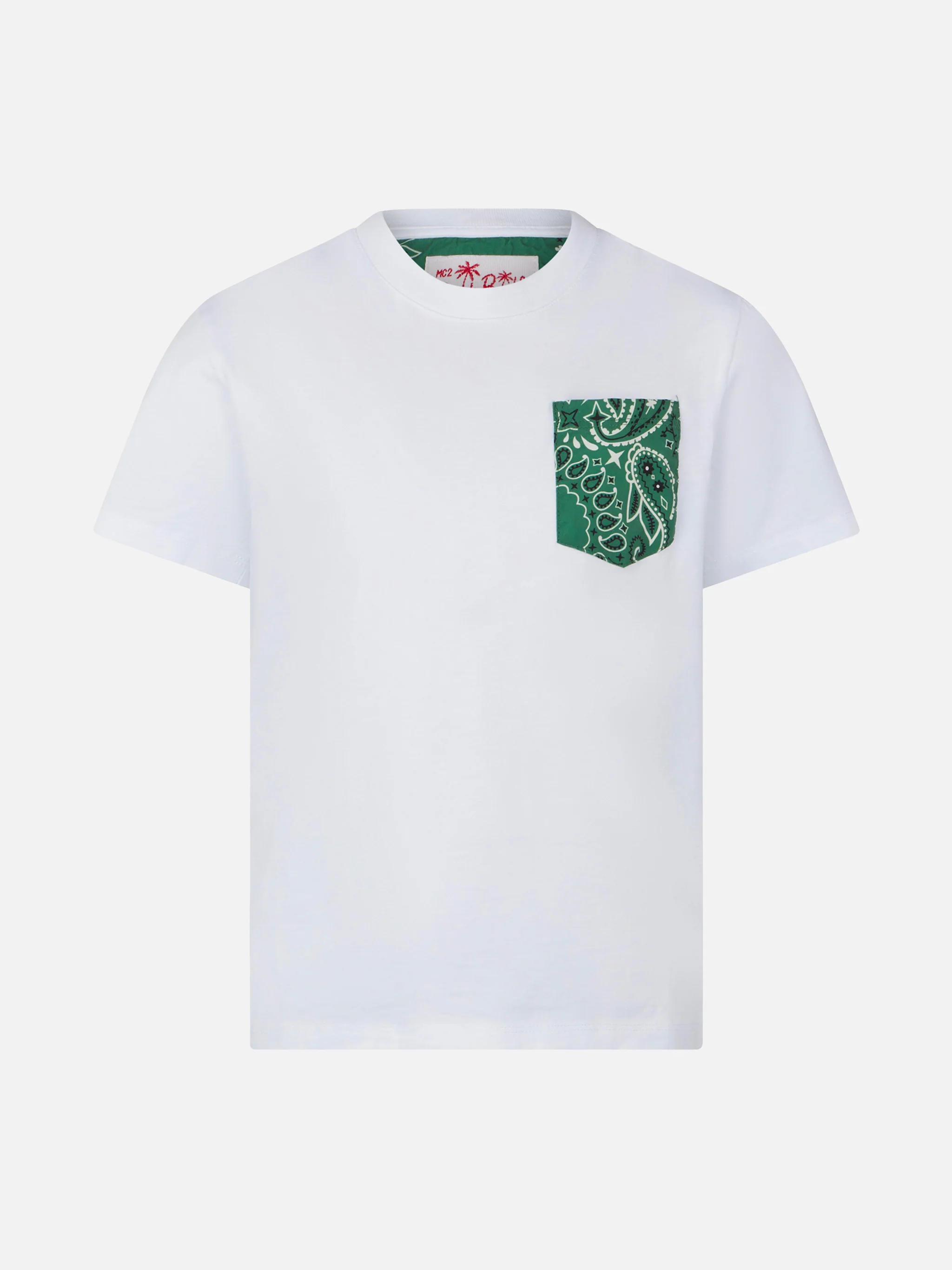 Kinder T-shirt van katoen met bedrukte zak