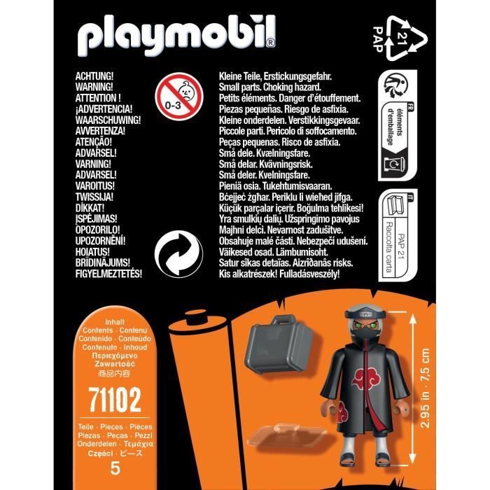 PLAYMOBIL - 71102 - Kakuzu - Naruto Shippuden - 8 pezzi - Multicolore - Personaggio da collezione