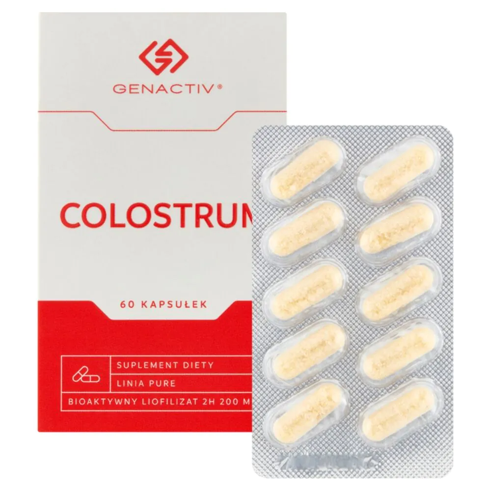 Genactiv Colostrum Preparat wzmacniający odporność, 60 Kapsułek