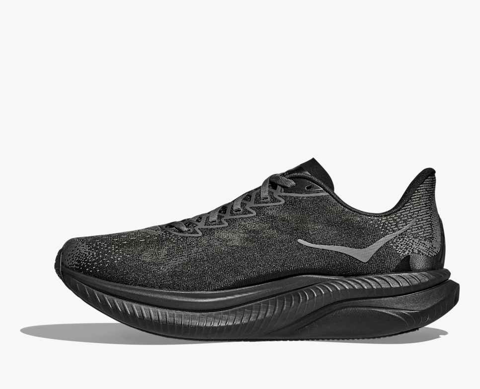 HOKA Mach 6 Black/Orbit esterna