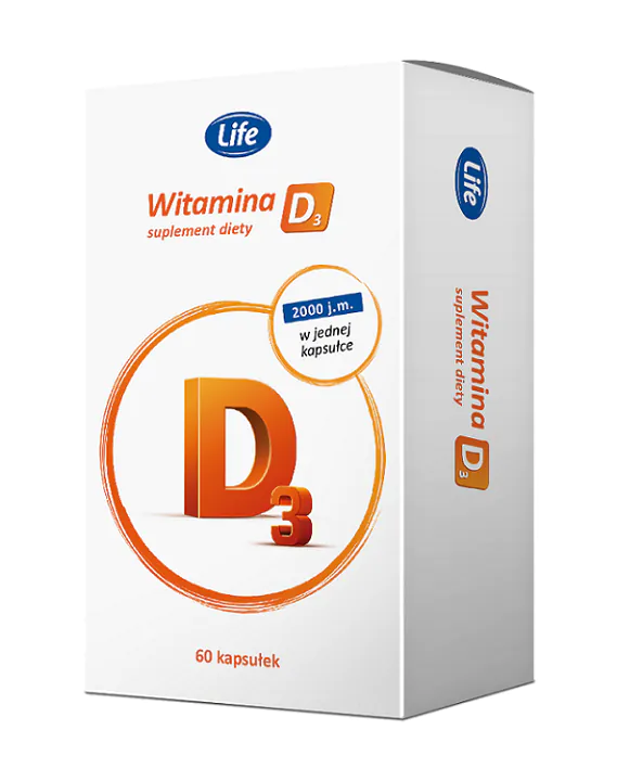Life Witamina D3 2000 j.m., Kapsułki
