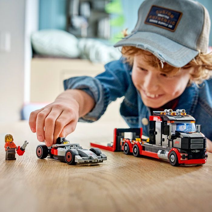 LEGO City 60493 Camion de F1 avec Voiture de Course de F1 Audi - Jouet dès 7 ans - Cadeau