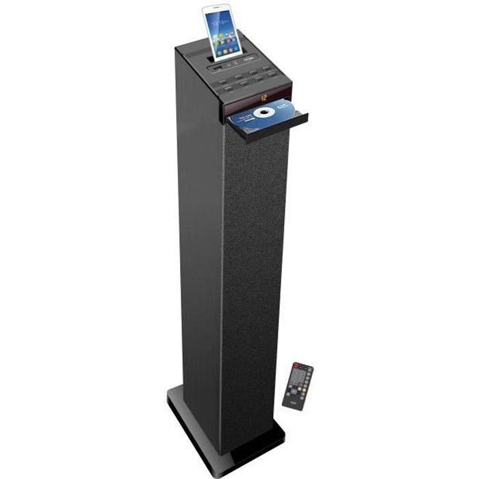 INOVALLEY HP32CD - Bluetooth Sound Tower, CD Player, USB - Black