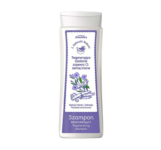 JOANNA Z APTECZKI BABUNI REGENERUJĄCY SZAMPON DO WŁOSÓW SIEMIĘ LNIANE I LUKRECJA 300ML
