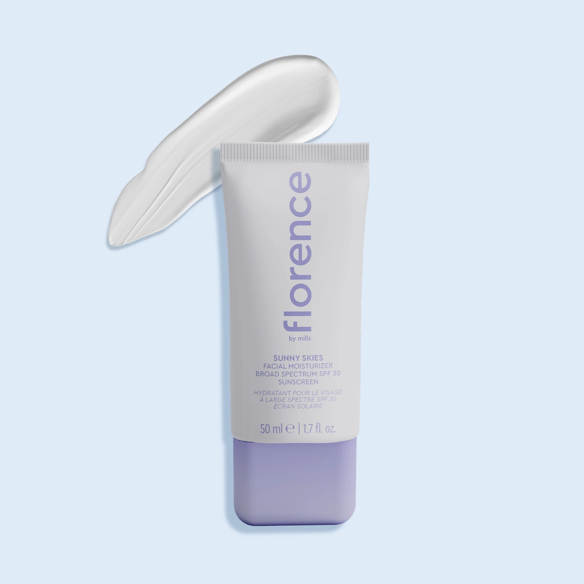 Cremă hidratantă facială Sunny Skies cu spectru larg SPF30 50 ml - Florence By Mills