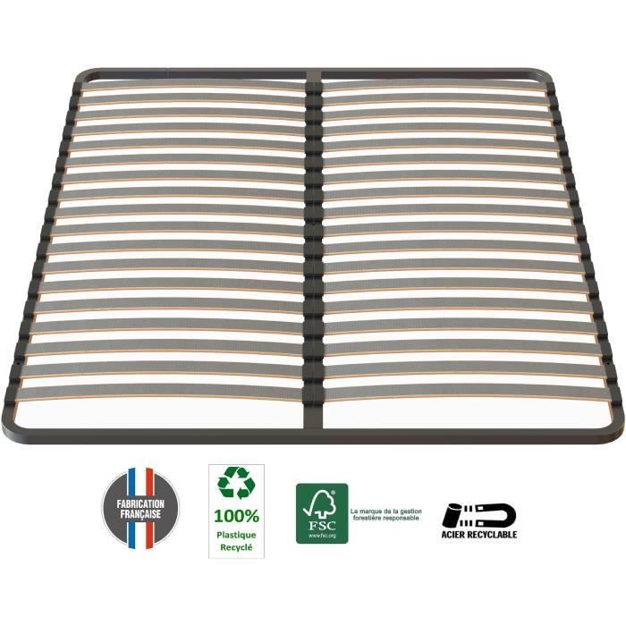 SEDAC Bed Base 160x200 - 18 Slats 53mm - Anthracite