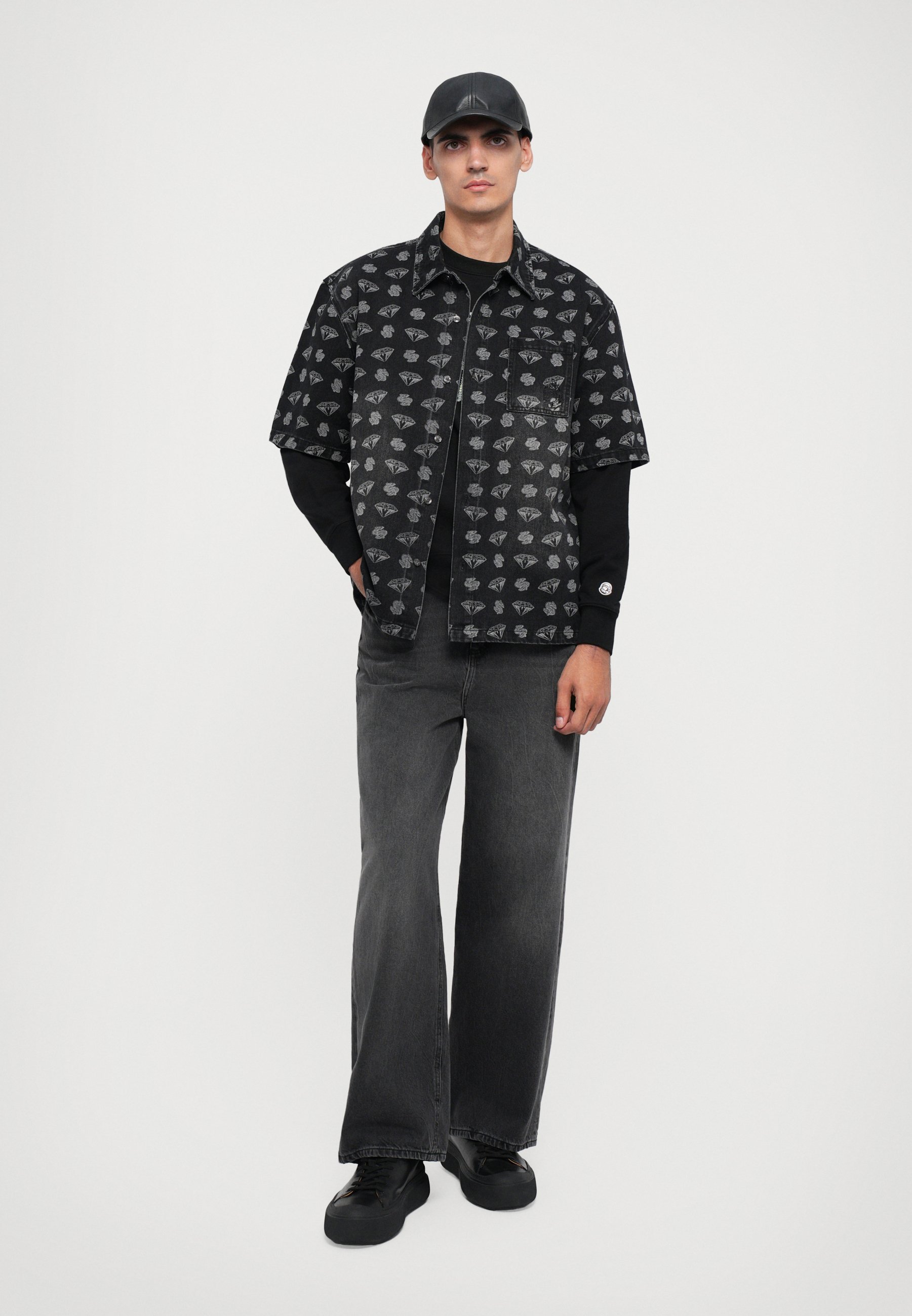 Billionaire Boys Club DIAMONDS DOLLARS OVERSIZED SHIRT - Shirt - zwart