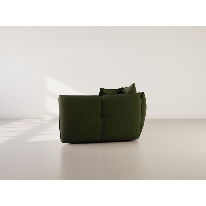 Cassiopee - canapé d'angle gauche 4 places en tissu texturé - Vert
