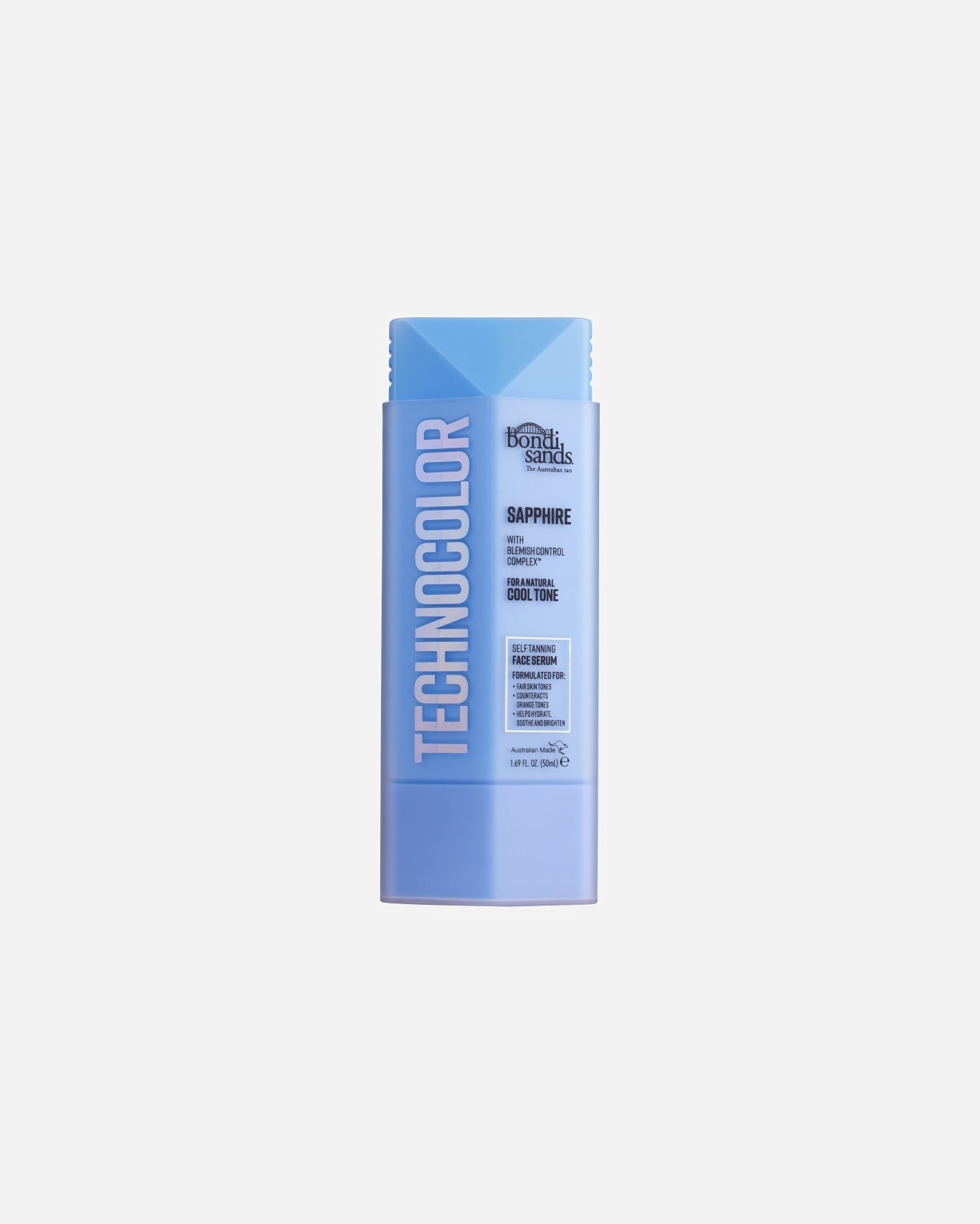 Bondi Sands savaiminio įdegio „Technocolor“ veido serumas „Sapphire“ – 50 ml