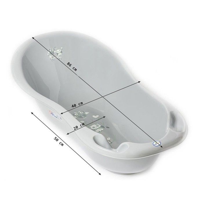 Dog and Cat Yellow Baby Bathtub with Thermometer, 86 cm - MY DESIGN FURNITURE - Rigid - Unisex - 0 months - Newborn