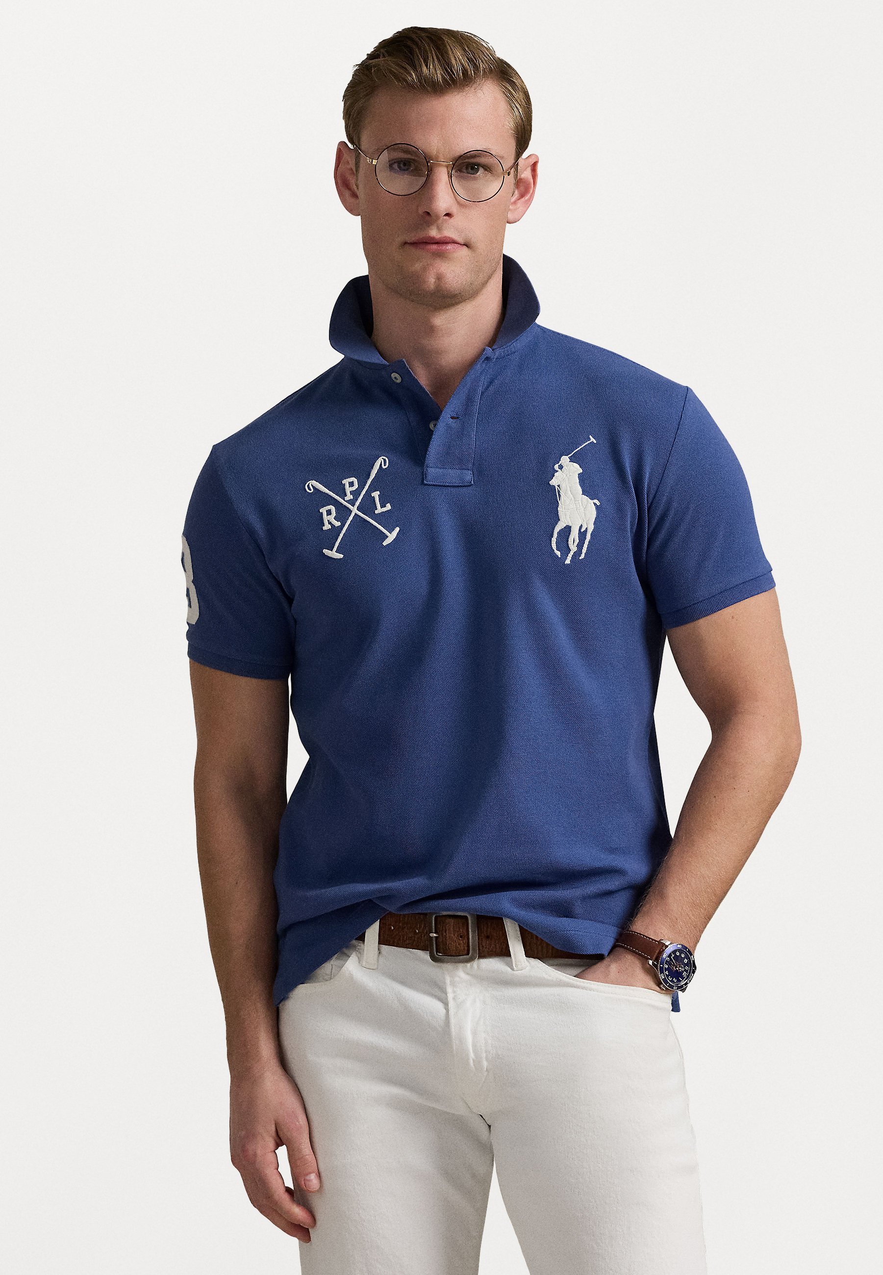 Polo Ralph Lauren Custom Slim Fit Big Pony Mesh Poloshirt - Poloshirt - Old Royal
