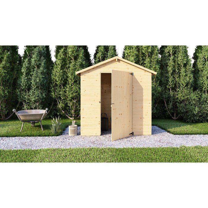 Casetta da giardino in legno - Pino non trattato - 1,86 m² - Pannelli da 12 mm