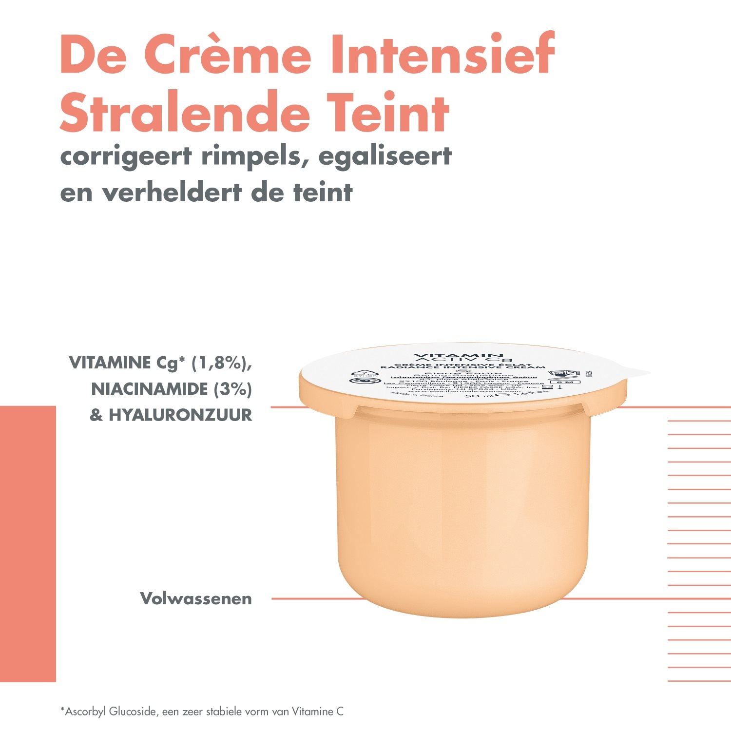 „Avène Vitamin Activ CG Radiance“ intensyvaus poveikio kreminis veido kremas, 50 ml