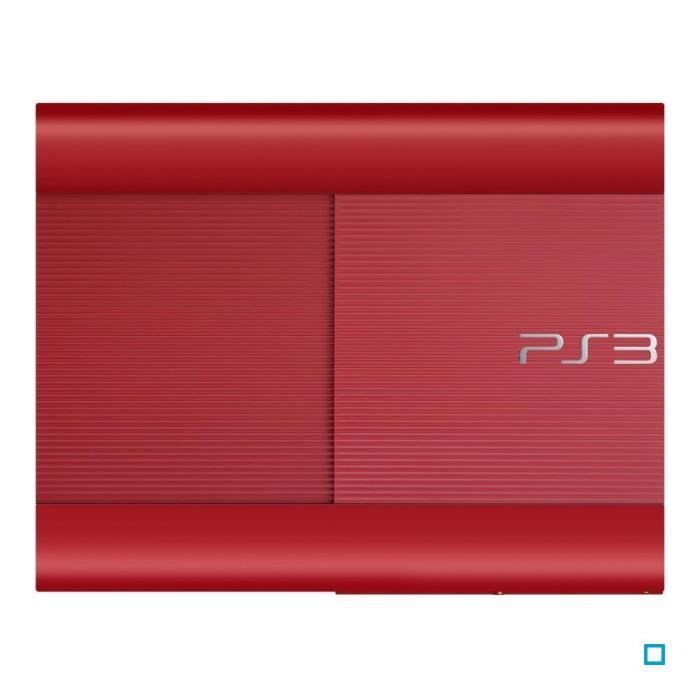 Consola doméstica - Sony - PS3 Ultra Slim Roja - 12 GB - Diseño y características ligeras