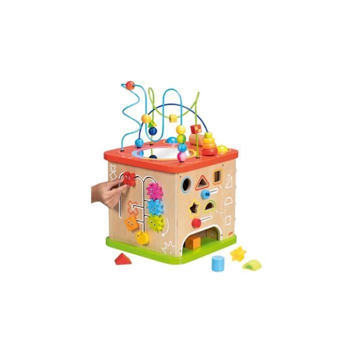 Cube d'activité XXL - GOKI - Jeux premier âge - Bois - Intérieur - 24 mois et plus