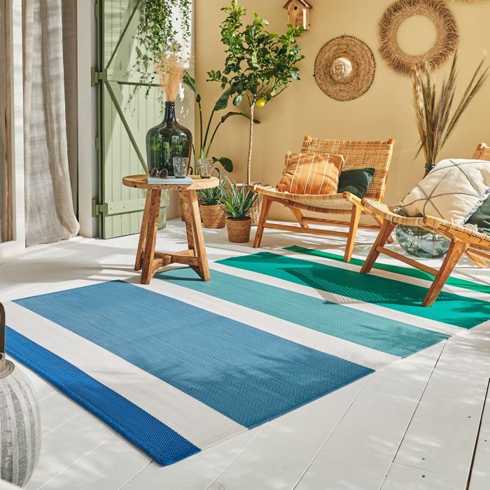 Alfombra de exterior - NAZAR RUGS - CAPRI - Reversible - Verde - 150x220 cm