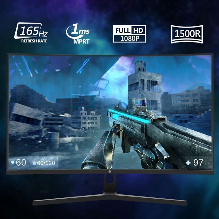Z-Edge UG27F Curved PC Gamer Screen 27'' 165 Hz, 1ms, FreeSync, FHD(1920x1080), 16:9, 1500R VA, 2* HDMI2.0 & DP1.4