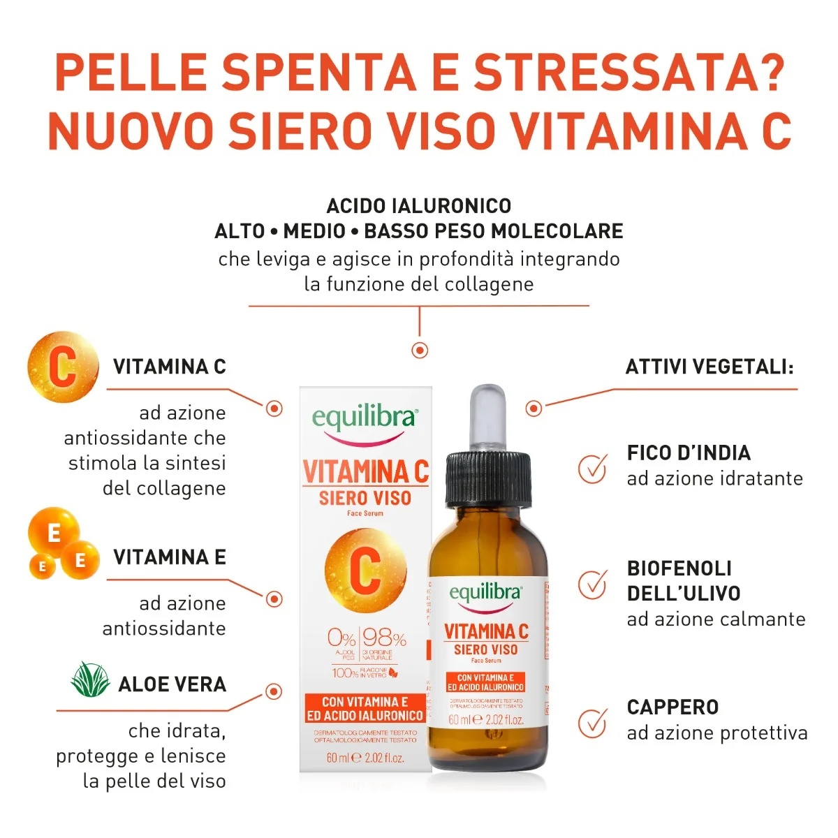 EQUILIBRA Equilibra Vitamine C Gezichtsserum Ascorbinezuur