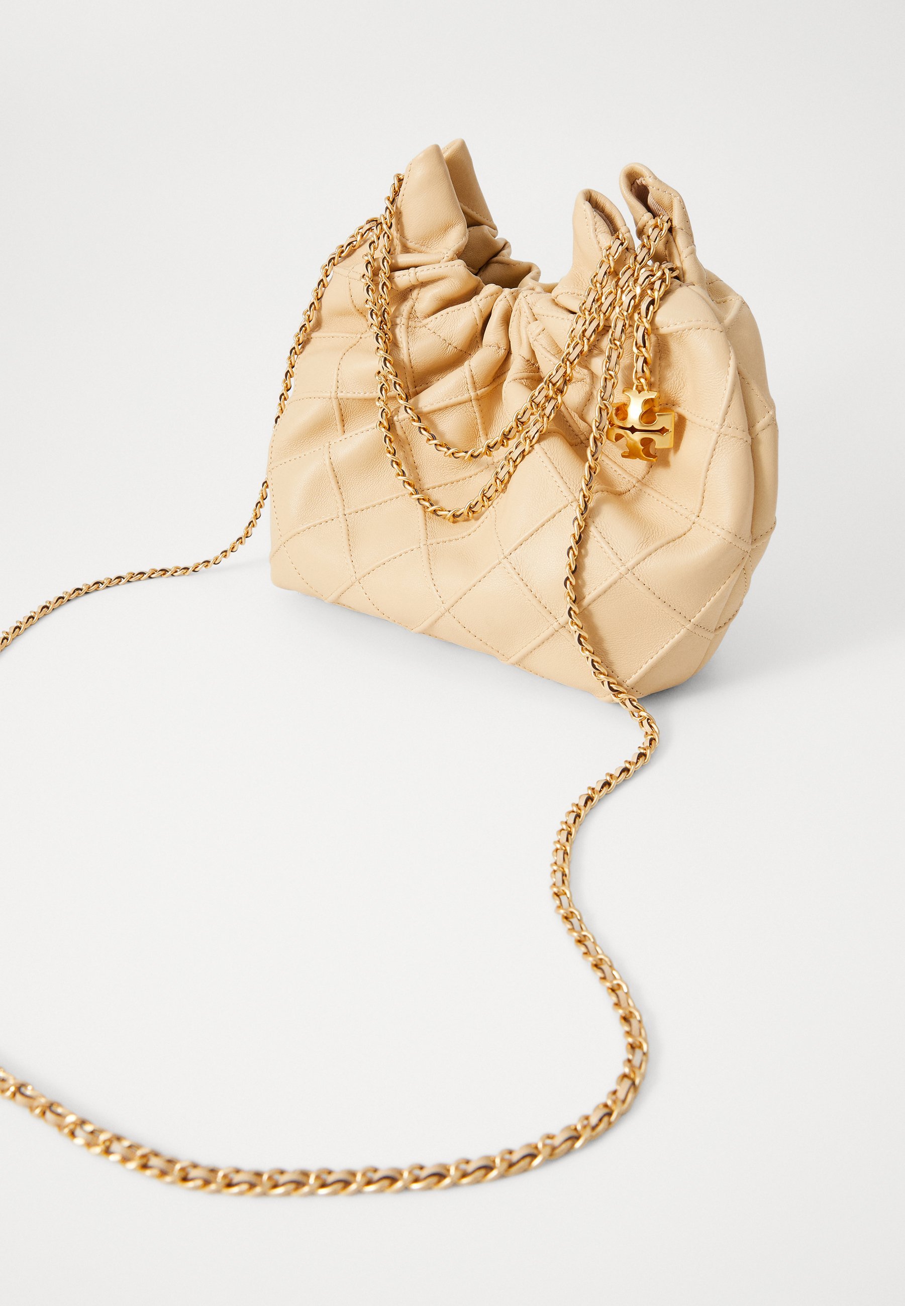 Tory Burch FLEMING MINI rankinė - vanilės spalvos, minkšta