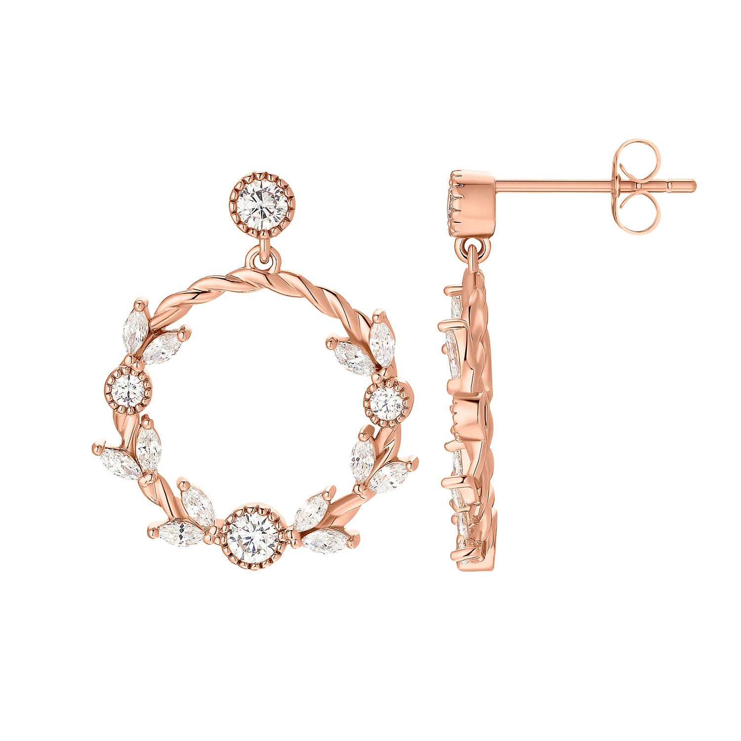 Heideman Boucles d'oreilles Sienja couleur or rose