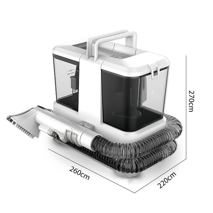 Nettoyeur de Canapés et Tapis  - Aspiration et Lavage à Haute Pression - 4 Brosses - Pour Canapé, Tapis, Moquette, Siège Auto