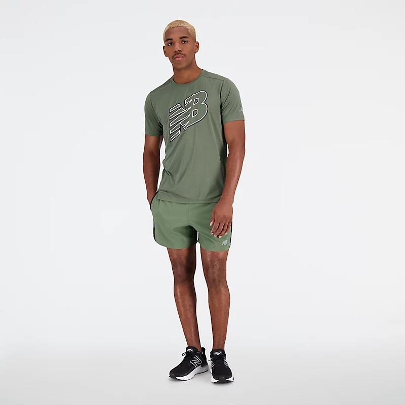 Men's Accelerate 5-inch Shorts - DEEP OLIVE GREEN