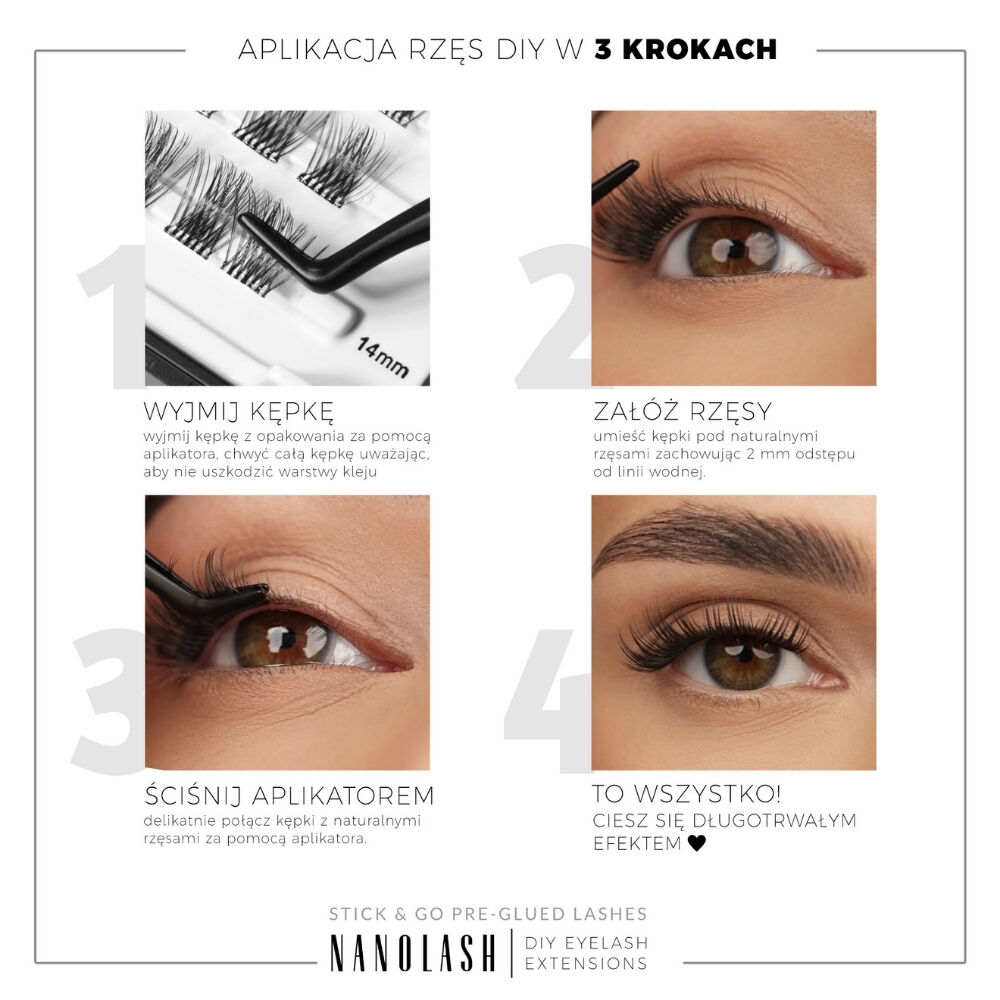 Faux cils pré-encollés Nanolash Stick & Go