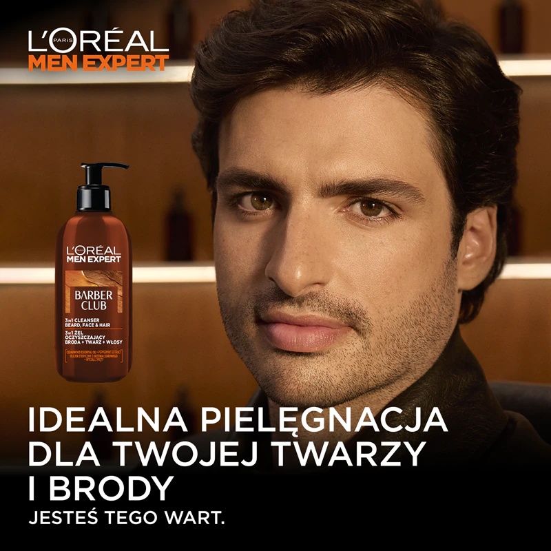 L'Oréal Paris Men Expert Barber Club gel za umivanje brade, obraza in las