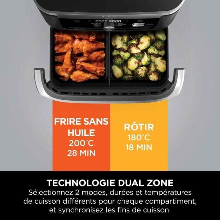 NINJA Foodi Flex AF500EU Airfryer - Inhoud 10,4 liter - 7 kookprogramma's - 2470W