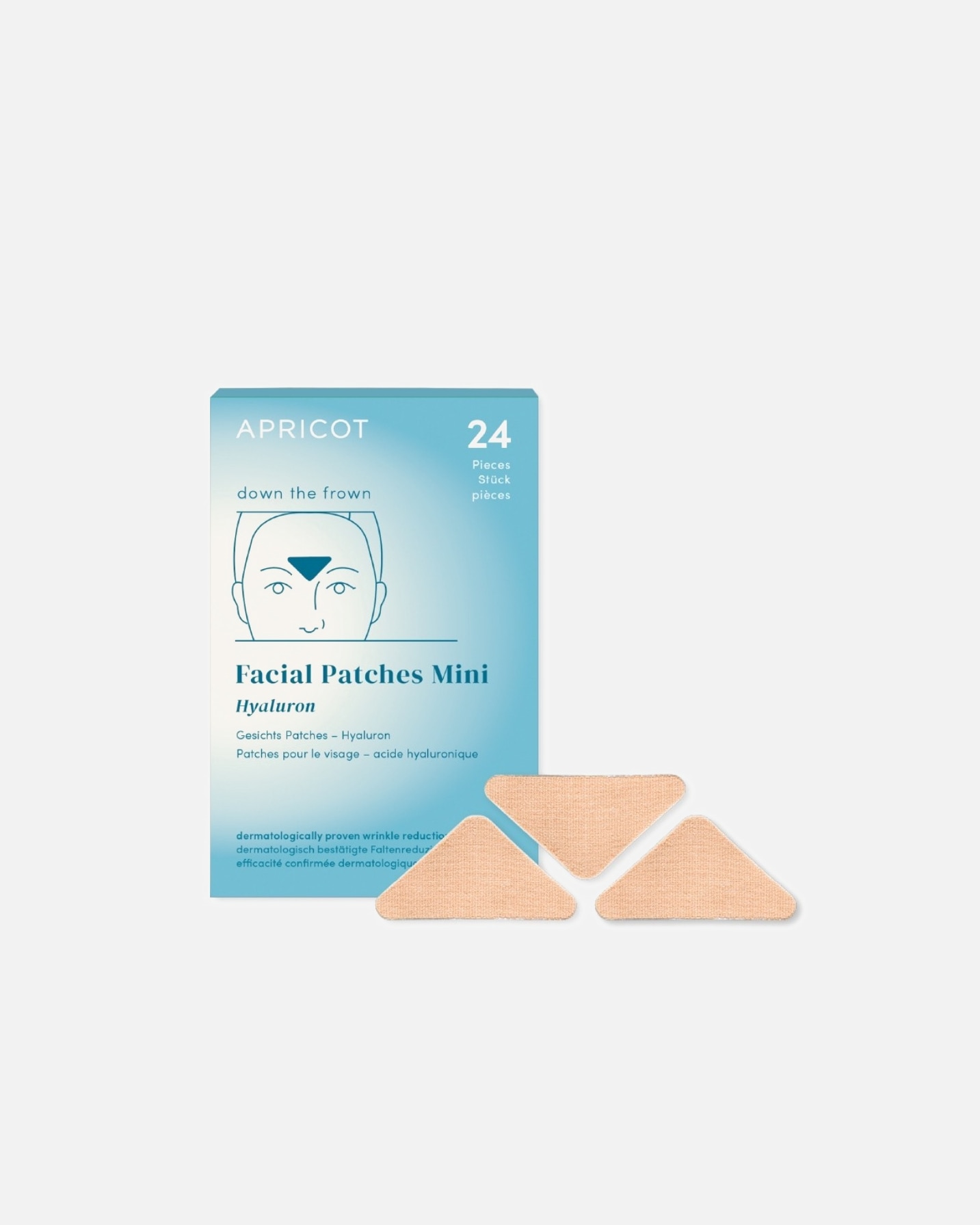 Masque anti-âge à l'abricot, patchs visage à l'acide hyaluronique – format mini – 1 pièce