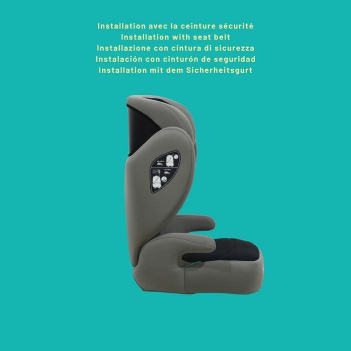 NANIA Siège auto enfant Belem 2 en 1 I-size 100-150 cm-Groupe 2/3- environ 4-12 ans - Protection Latérale - Appui-tête Réglable