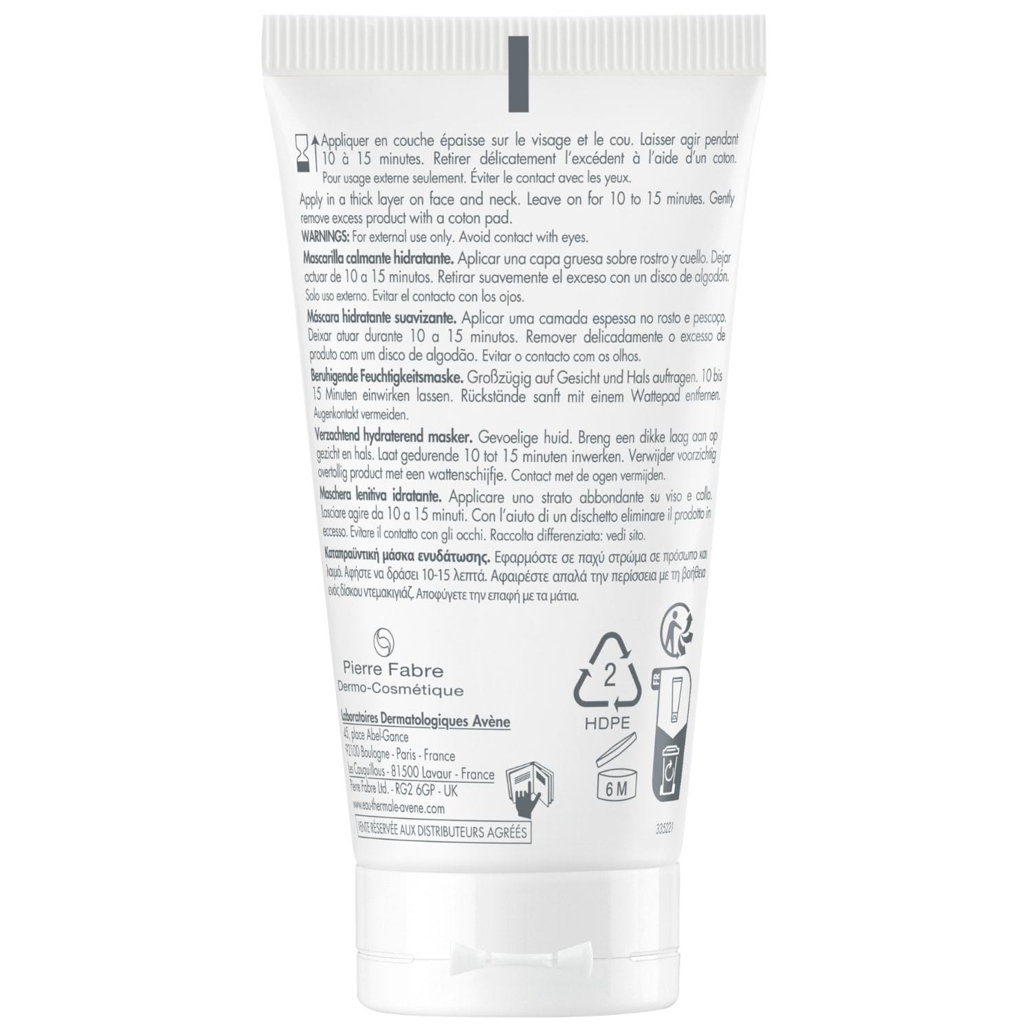 Avène hidratantna maska Les Essentiels Les Essentiels umirujuća hidratantna maska - 50 ml