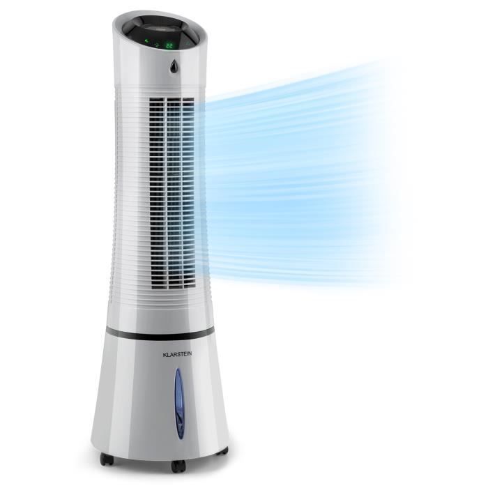 Enfriador de aire - Klarstein - Skyscraper Ice - Ventilador, humidificador y purificador - Gris