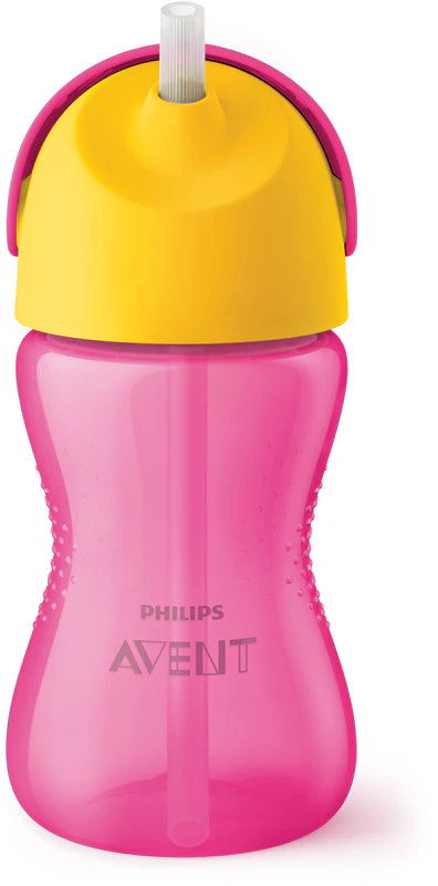 Copo Philips Avent Bendy Straw SCF798/02 para crianças a partir de 12 meses com canudo flexível.