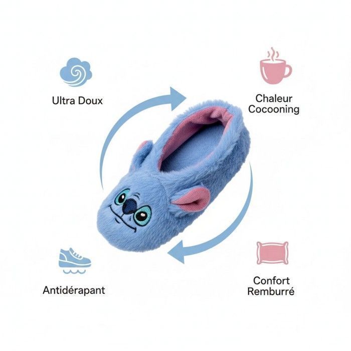 Pantuflas antideslizantes para niños de LILO & STITCH (paquete de 2) 0113X2ABS