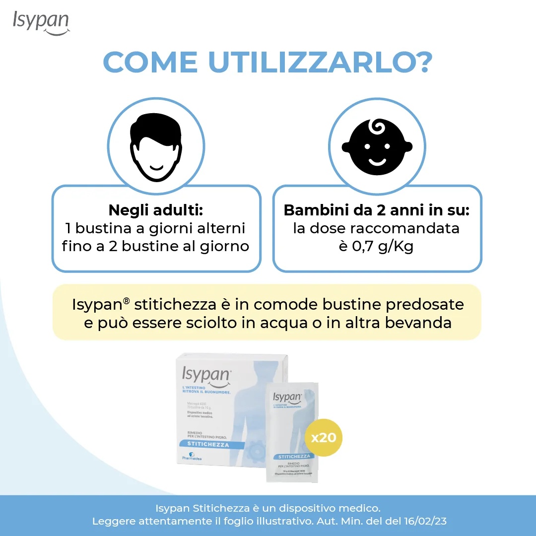 ISYPAN Isypan® Constipation Macrogol 4000 20 sachets Complément alimentaire contre la constipation